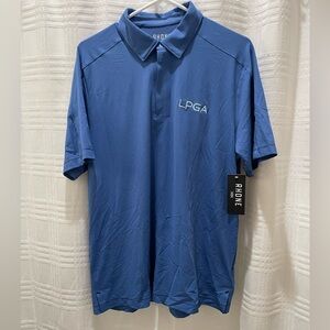 RHÔNE momentum tech golf polo sapphire blue size medium 1/4 zip